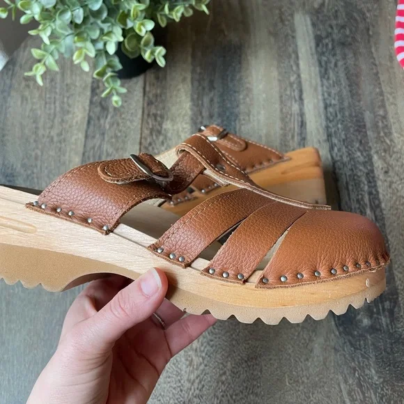 Troentorp | Leather Swedish Clogs | Size 37 - Picture 6 of 15